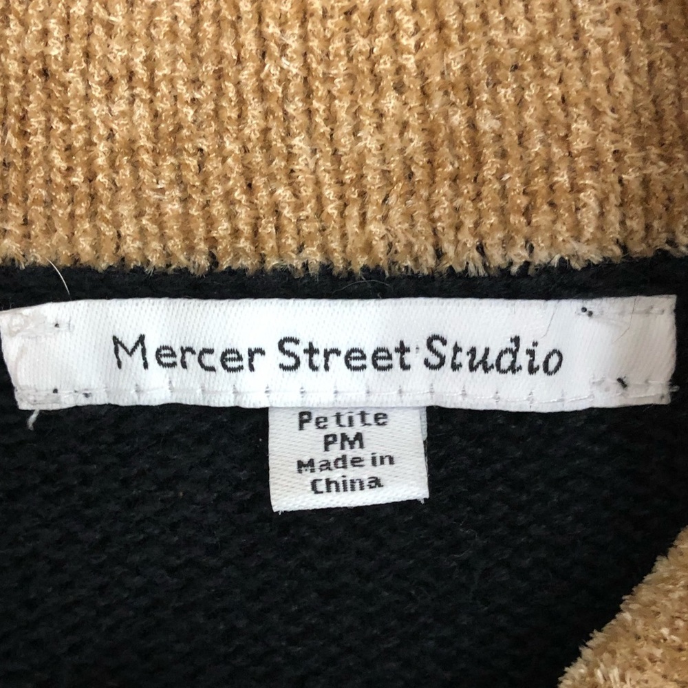 Mercer Street Size Petite Medium Long Sleeve Kitsch Cardigan Christmas Sweater - Picture 4 of 5